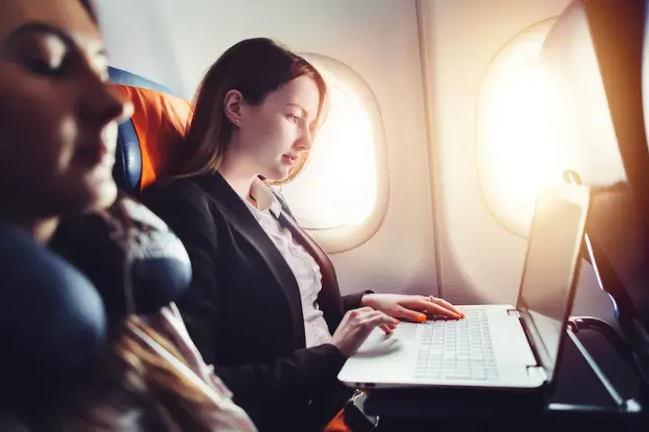 Gogo Inc. woman on flight