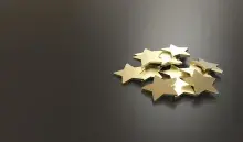 Stars on a grey background